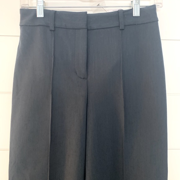 🤍 NWT New Express Cropped Straight High Rise Dark Gray Pants - Picture 3 of 7